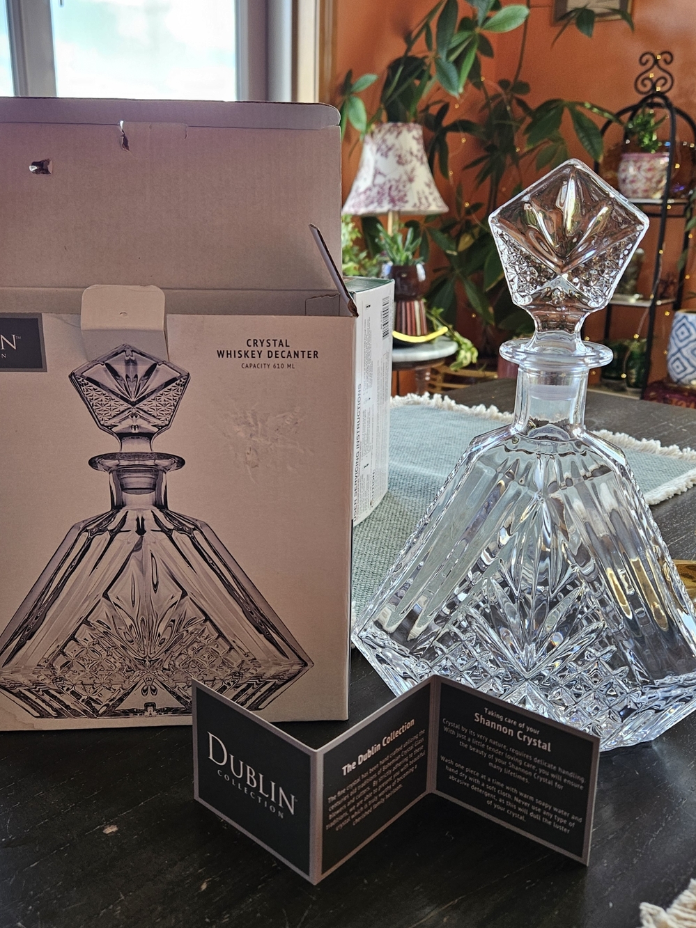Godinger Dublin Collection Crystal Whiskey Decanter New in Box